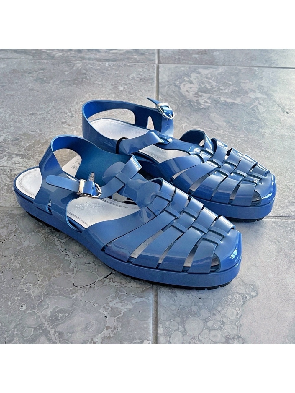 Maison Margiela Men’s Fisherman Pastel Blue Sandals Made in Italy, Size 43, NEW